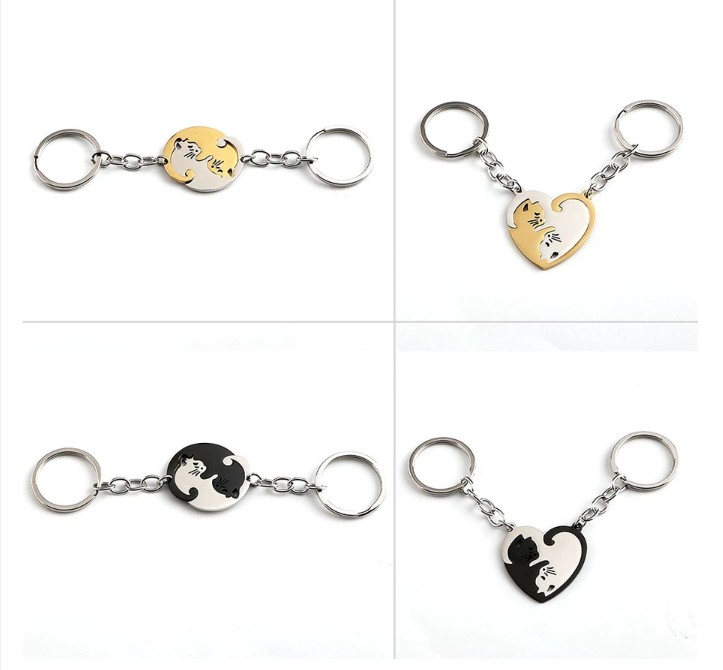 Móc khoá cặp (hình mèo)